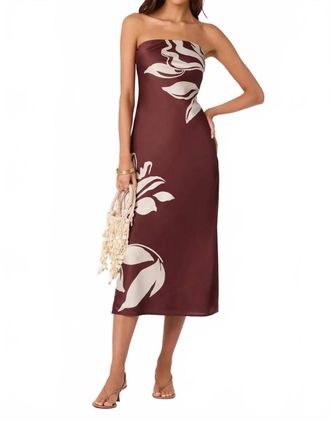 Astr Annabeth Floral Dress In Brown