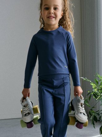 Vertbaudet M&auml;dchen Langarm-Funktionsshirt mittelblau