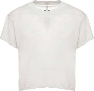 Rick Owens Tops, Dames, Wit, L, Katoen, Rick Owens Drkshdw T-shirts en Poloshirts