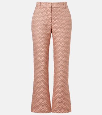 La DoubleJ 24/7 floral jacquard flared pants