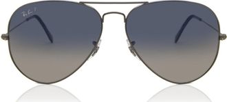 Ray-Ban RB3025 Aviator Gradient Polarized 004/78 Mens Sunglasses Grey Size 55