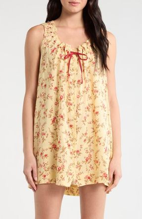 Reformation Holly Floral Print Sleep Dress in Wistful at Nordstrom, Size X-Small
