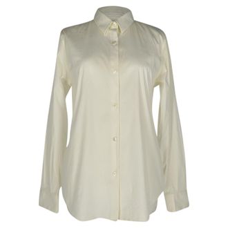 Theory Button-Down Shirt in White Cotton