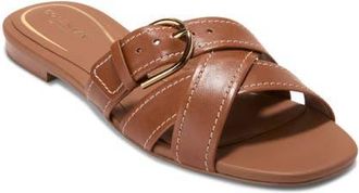 Cole Haan Velma Slide Sandal in British Tan Leather at Nordstrom, Size 6.5