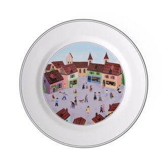 Villeroy & Boch Design Naif Dinner Plate 4 Old Village Square in White at Nordstrom