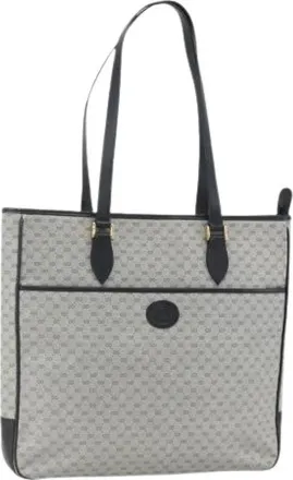 Gucci Pre-owned Vintage Tote Bag - Dames - Vintage Shopper - Blauw - ONE Size - Leer - Vintage