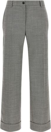 Alberto Biani Grey Flared Flat Front Pant