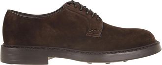 Doucal's Bruine Gesloten Schoenen Elegante Stijl - Heren - Veterschoenen - Bruin - 41 EU - Leer - Schoenen