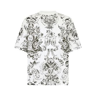Roberto Cavalli T-Shirts, male, White, Size: 2XL T-shirt with Ornamental Motif