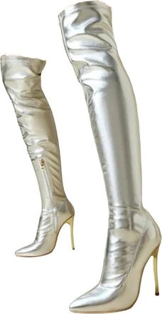 Generic Womens High Heel Over The Knee Boots Platform Elastic Thick Sole Long Boots