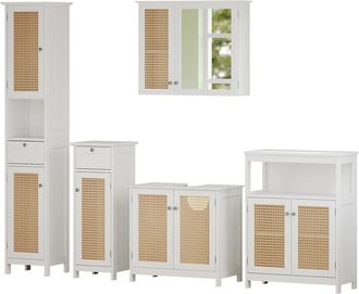 Vicco Conjunto De Muebles De Ba&ntilde;o Rosario, Blanco, 5 Piezas
