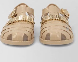 Moschino strappy flat sandals open toe design