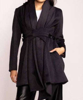 Pink Martini Cross My Heart Coat In Black