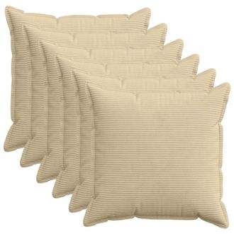 vidaXL Federa 6 Pz Houten Grigio Verde Chiaro 70 X 70 Cm Corduroy Vidaxl