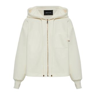 Fabiana Filippi Wool Hoodie - Dames - Sweatshirts & Hoodies - Beige - Maat: S Wol