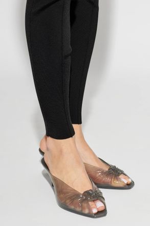 Chlo&eacute; Jelly Heeled Mules, Womens, Grey