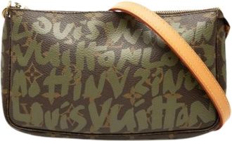Louis Vuitton Pre-owned Pochette Accessoires Graffiti - Dames - Vintage Schoudertas - Bruin - ONE Size - Vintage