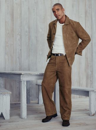 Le 31 Mens Suede 5-pocket pant New York fit - Loose