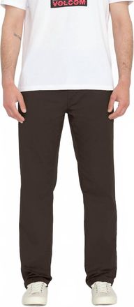 Volcom Frickin Slim Stretch Pants In Dark Brown