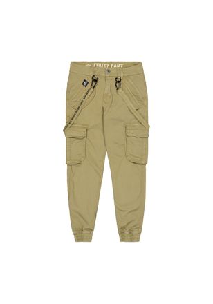 Alpha Industries Cargohose ALPHA INDUSTRIES Utility Pant, Herren, Gr. 32, Normalgr&ouml;ssen, gr&uuml;n (olive), Obermaterial: 98% Baumwolle, 2% Elastan; Futter: 100% Baumwolle,
