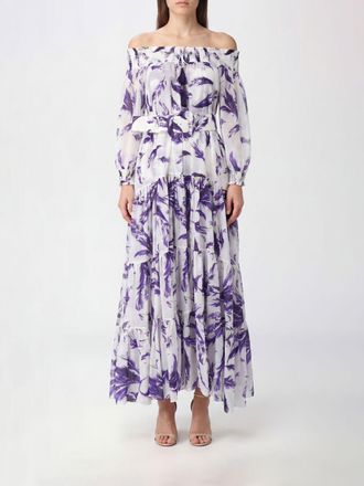 Samantha Sung Eden A-Line Floral Print Cotton Midi Dress