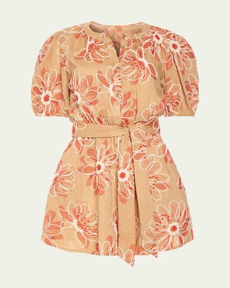 Ramy Brook Selby Embroidered Mini Dress