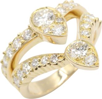 Van Cleef & Arpels Gold Clear Yellow Gold (18K) Band Ring (Pre-Owned)