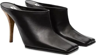 Alaia Square-toe Leather Mules