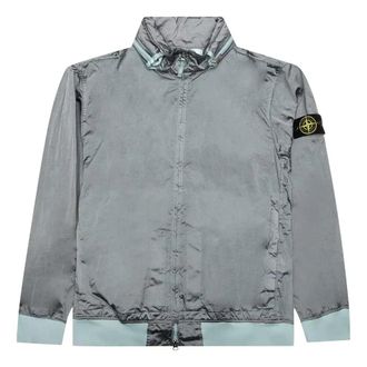 Stone Island Waffen Patch Foldable Hooded Zip Up Jacket Sky Blue 781541920-V0041