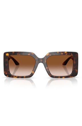 Versace 55mm Square Sunglasses in Havana /Brown Gradient at Nordstrom