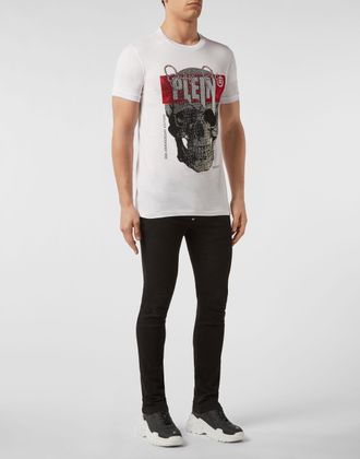 Philipp Plein T-shirt Platinum Cut Round Neck Skull