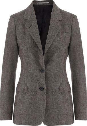 Tagliatore Wolmix Jas met Visgraatpatroon - Dames - Blazers - Veelkleurig - 3XL - Wol - Jassen