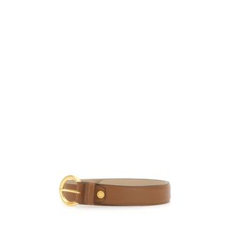 Gianni Chiarini Padded Hammered Leather Belt - female - Gianni Chiarini - Belts - Brown - ONE SIZE - Accessories