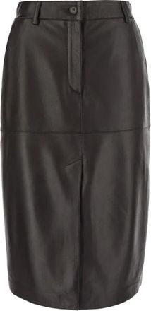 P.A.R.O.S.H. P.a.r.o.s.h., Rokken, Dames, Bruin, XS, Leer, Tubino Midi
