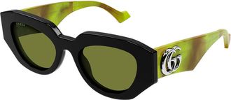 Gucci GG1421S 010 Womens Sunglasses Black Size 51 - Free RX Lenses - Free RX Lenses