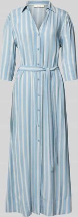 Selected Flie&szlig;endes Maxikleid aus reiner Viskose Modell FLORA in Rauchblau, Gr&ouml;&szlig;e 34