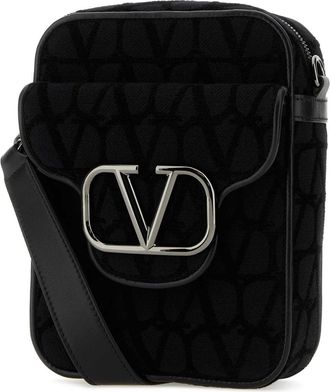 Valentino Garavani Mens Toile Iconographe Loc&atilde;&sup2; Crossbody Bag Nero Borse A Tracolla