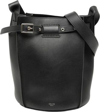 Celine Pre-owned Bucket Bags, female, Black, Size: ONE SIZE Pre-owned Leather Bucket Bag