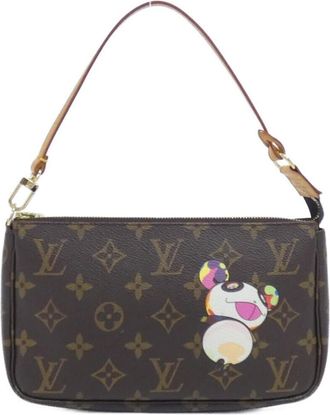Louis Vuitton Brown Monogram Panda Coated Canvas Pochette Pouch (Pre-Owned)