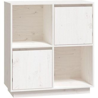 vidaXL Aparador De Madera Maciza De Pino Blanco 74x35x80 Cm Vidaxl