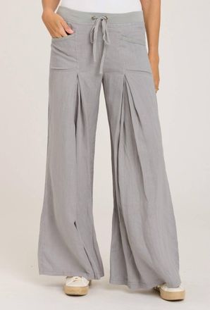 Xcvi Pull-On Wide Leg Pants In Soft Grey