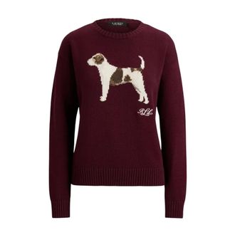 Ralph Lauren 200B27844001 Ronde hals Trui - Dames - Truien - Rood - Maat: S Katoen