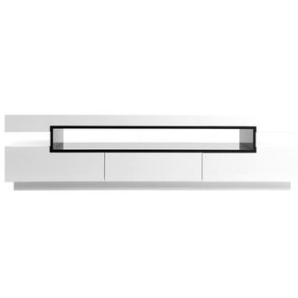 Miliboo Mueble Tv Lacado Blanco Livo