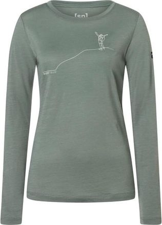 super.natural Berggl&uuml;ck L/S Longsleeve f&uuml;r Damen | grau