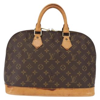 Louis Vuitton Alma Handbag Monogram Canvas Brown Canvas Handbag (Pre-Owned)