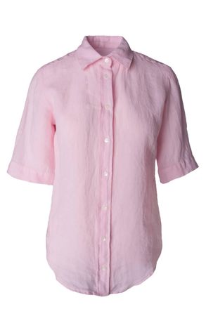 Hartford Womens Caryl Woven Button Down Shirt In Candy