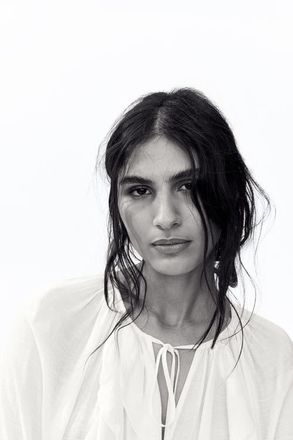 H&M Flounce-trimmed Blouse in White at Nordstrom, Size X-Small