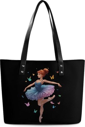 Generic Ballet Butterflies Tote Bags for Women Cute Shoulder Purses Handbags