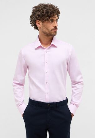 Eterna Langarmhemd ETERNA SLIM FIT, Herren, Gr. 42, Normalgr&ouml;ssen, rosa, Satin, 100% Baumwolle, schmal, Manschette, Hemden Langarmhemd, NON IRON (b&uuml;gelfrei)