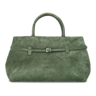 Manu Atelier Le Cambon 35 - Dames - Handtassen - Groen - ONE Size - Leer - Tassen